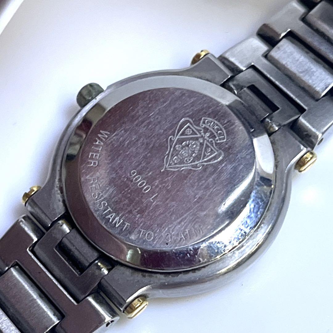 美品 GUCCI グッチ 9000l 腕時計 コンビ 新品電池　Y2K