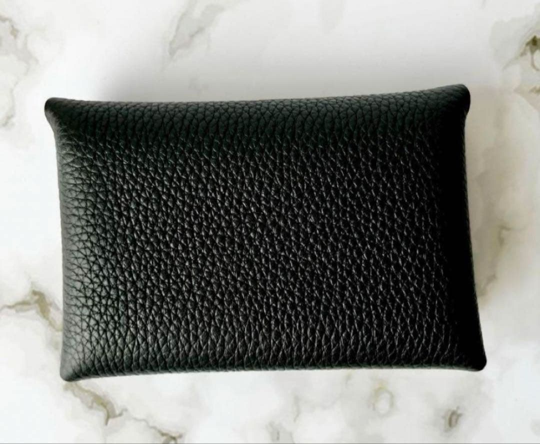 A.D.M.J. スワロフスキー　カードケース　ブラック レザー 名刺入れ