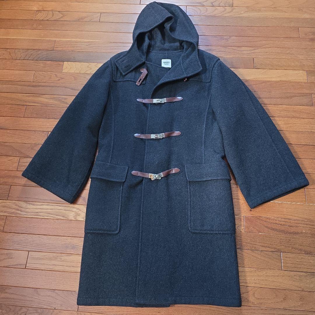 HERMÈS　エルメスケリー ダークグレー ダッフルコート　40サイズ