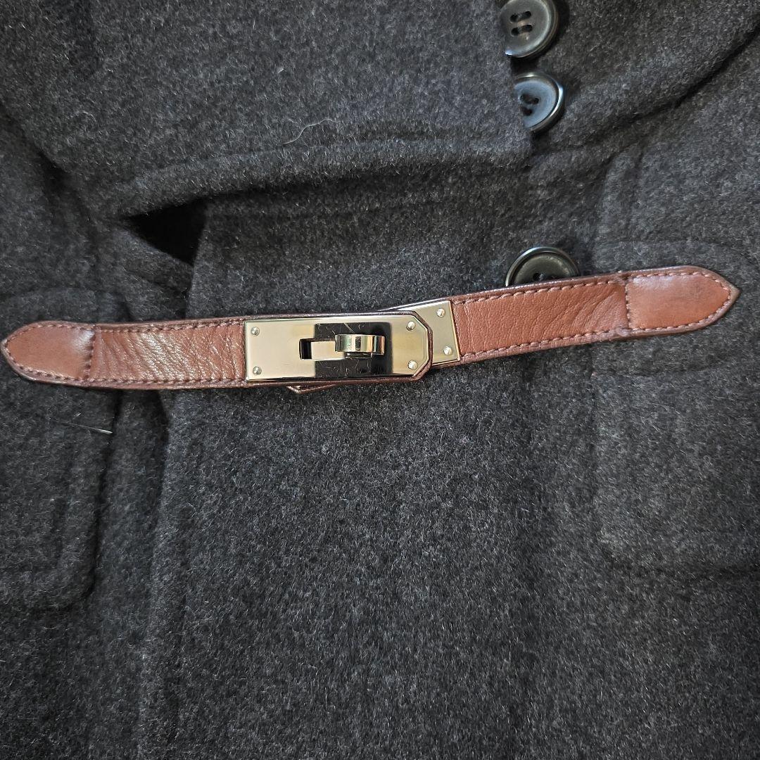 HERMÈS　エルメスケリー ダークグレー ダッフルコート　40サイズ