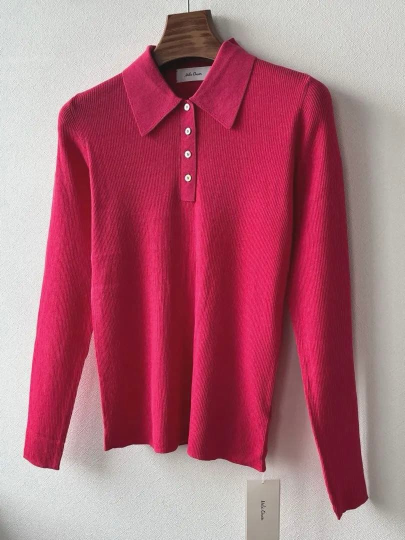 2点おまとめ《新品タグ付き》ミラオーウェン シアーポロリブニットプルオーバー