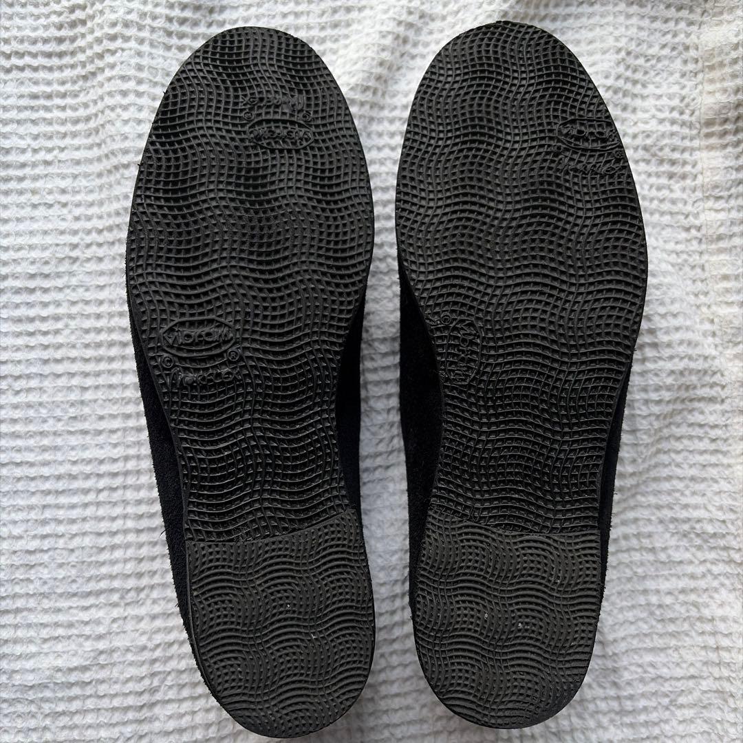 靴 que shoes Vibram plain / black velour