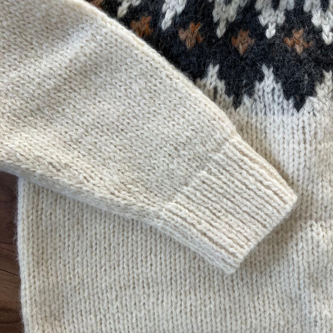 新品未使用かぐれペルーニットフェアアイル求心柄北欧暮らしの道具店sm2くらすこと