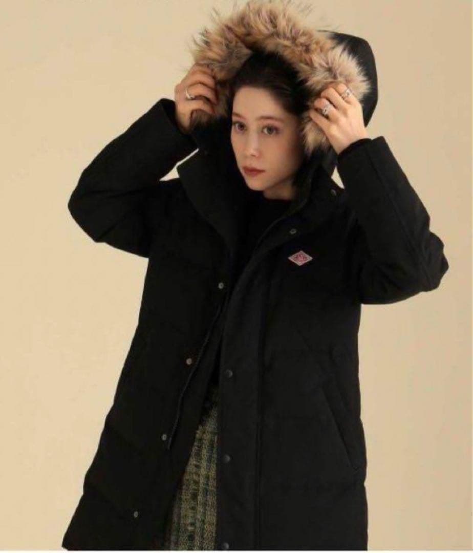 新品 Dantonダントン ファー付き ロングダウンジャケット　ブラック38M