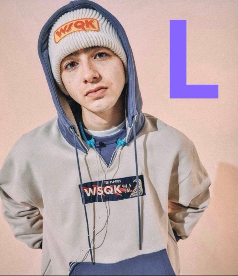 ニコアンド 【STRANGER THINGS】コラボ配色パーカー　L