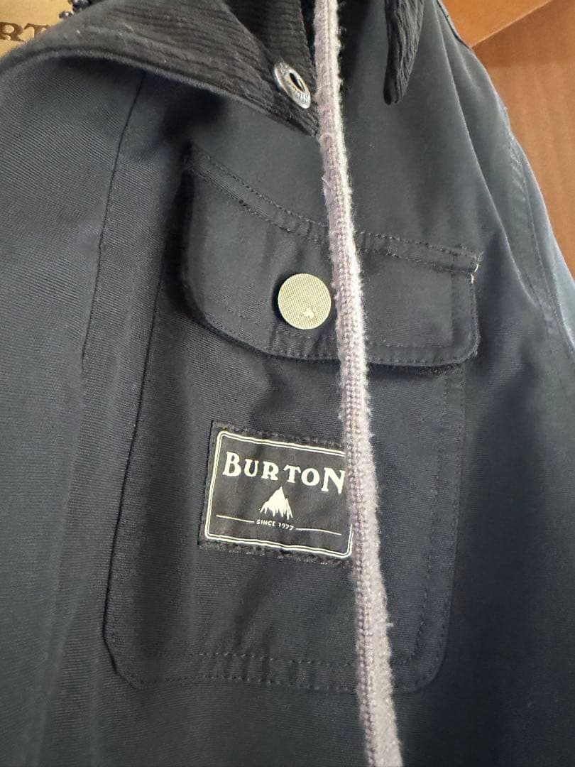 BURTON S ネイビー ジャケット フード付き
