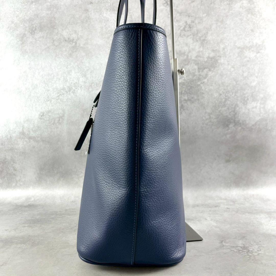 未使用タグ有 コーチ サリバン トートバッグ ビジネス A4可 レザー 紺