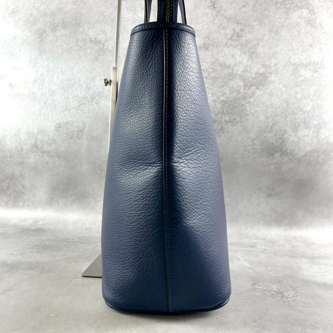 未使用タグ有 コーチ サリバン トートバッグ ビジネス A4可 レザー 紺