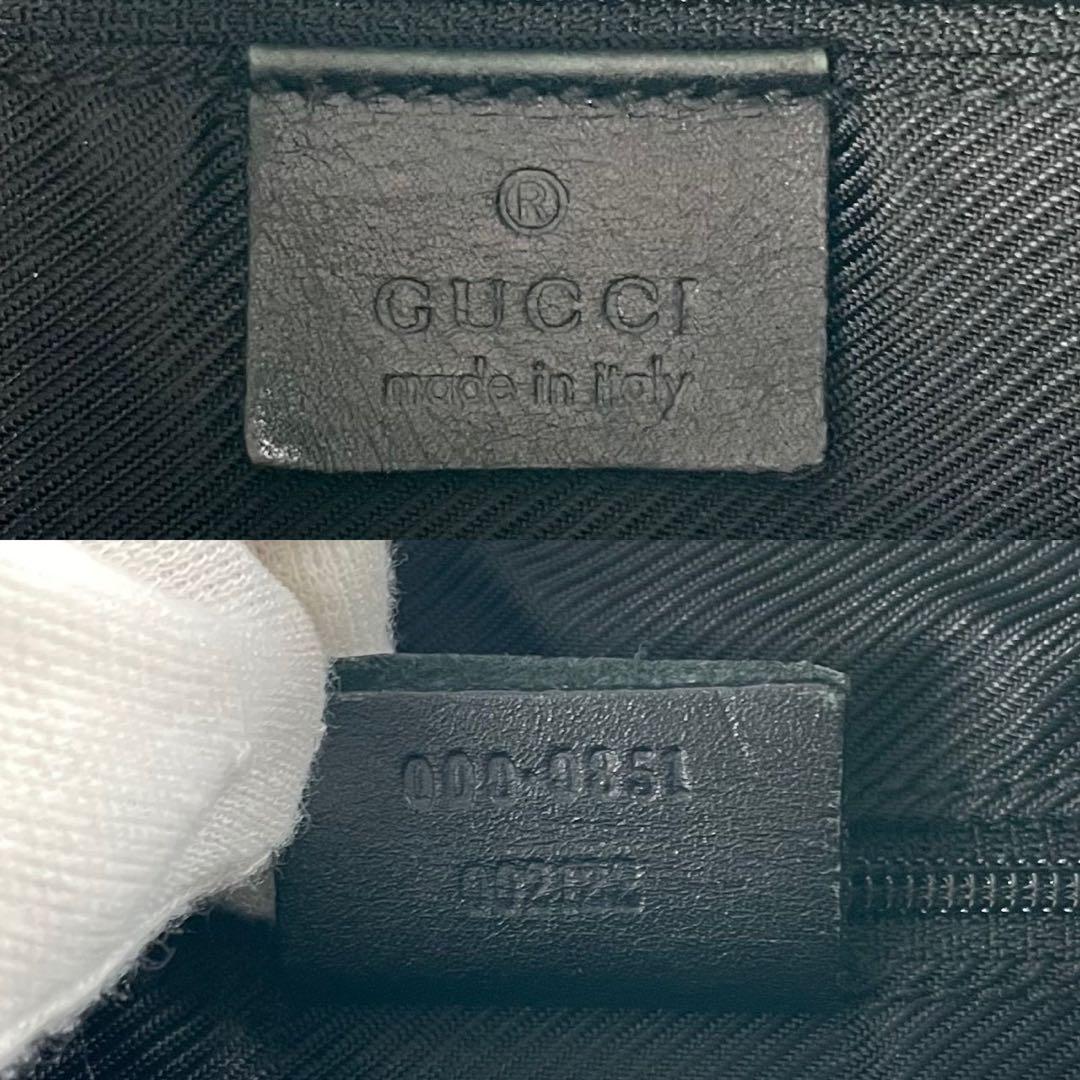 良品 グッチ GGキャンバス ミニボストン ハンドバッグ トップハンドル レザー