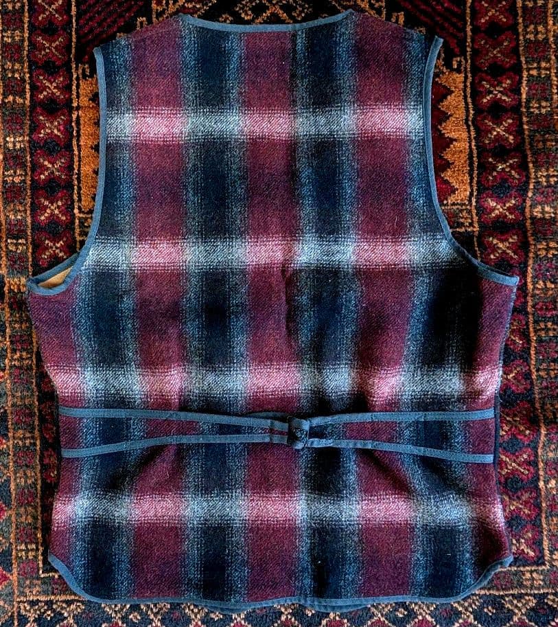 試着のみ　ＲＲＬ WOOL CHECK VEST