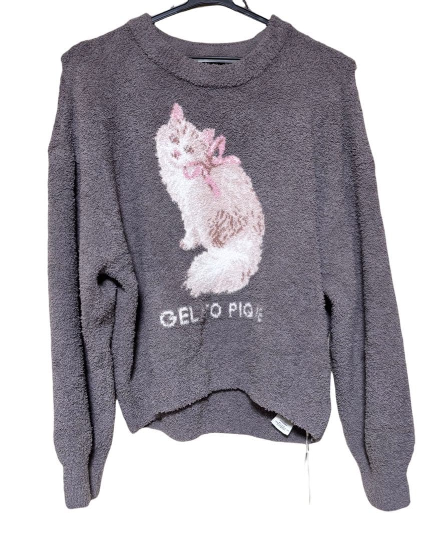 【新品タグ付き】ジェラートピケ ベビモコCATジャガードプルオーバー