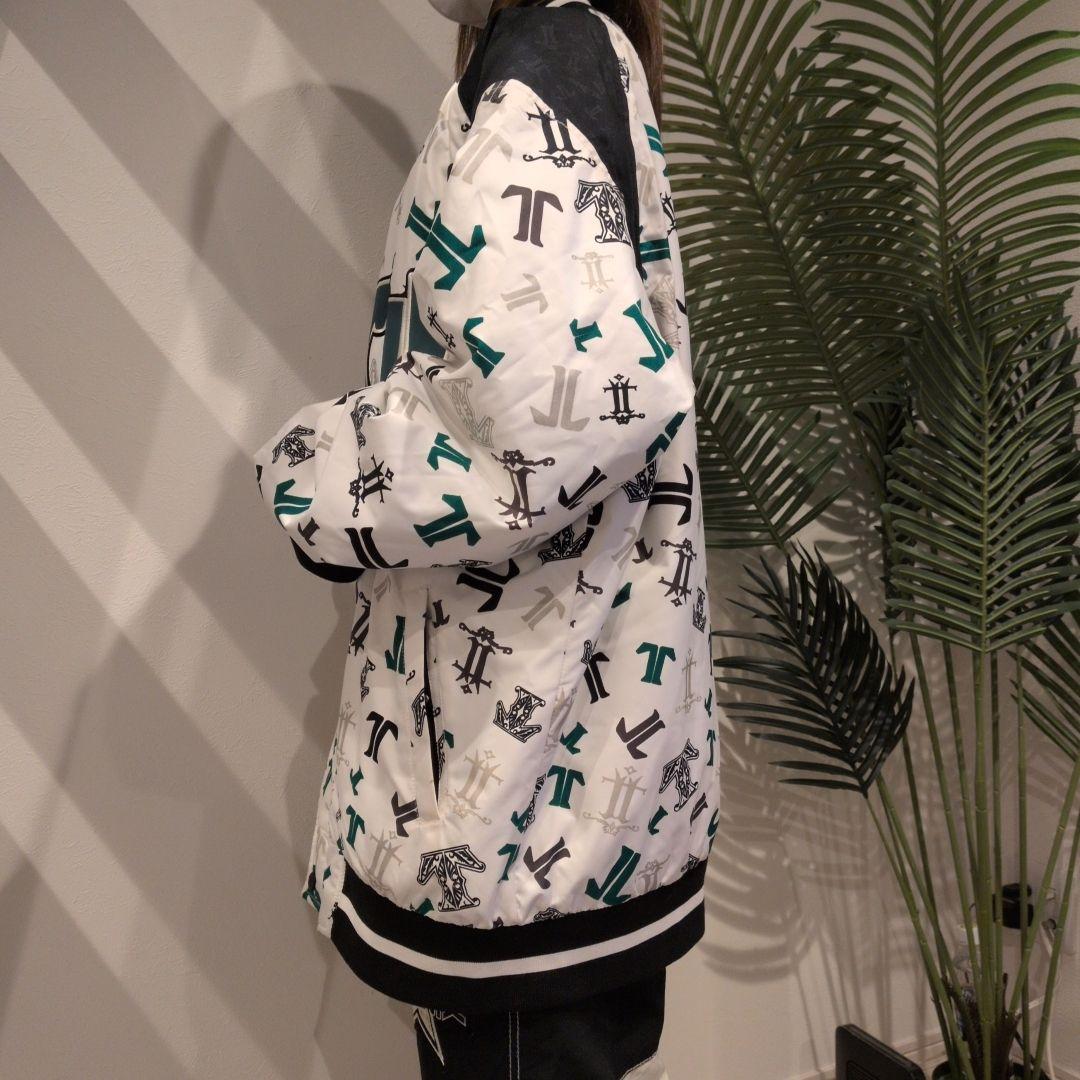 【美品】TECHNINE 総柄プリントスノーボードジャケット 大きいサイズメンズ