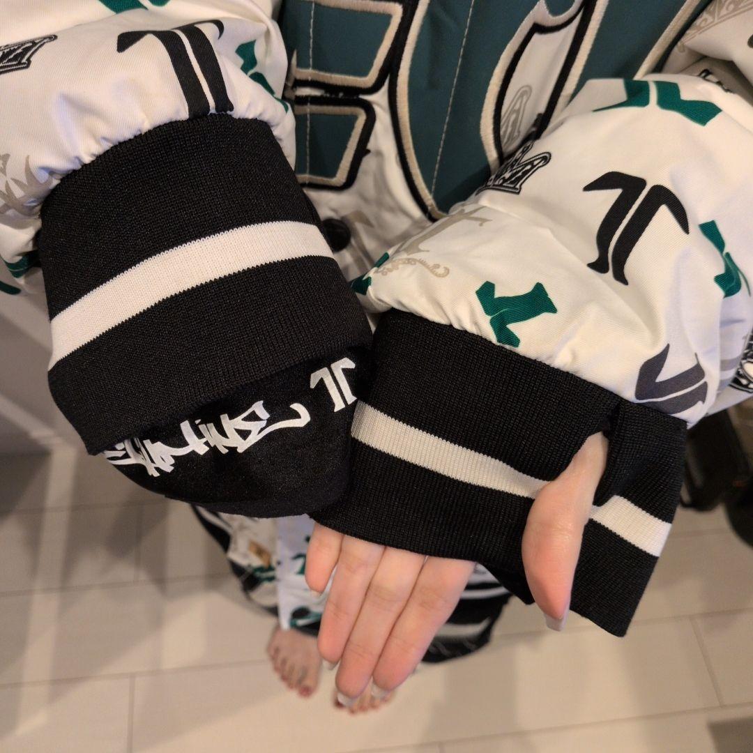 【美品】TECHNINE 総柄プリントスノーボードジャケット 大きいサイズメンズ