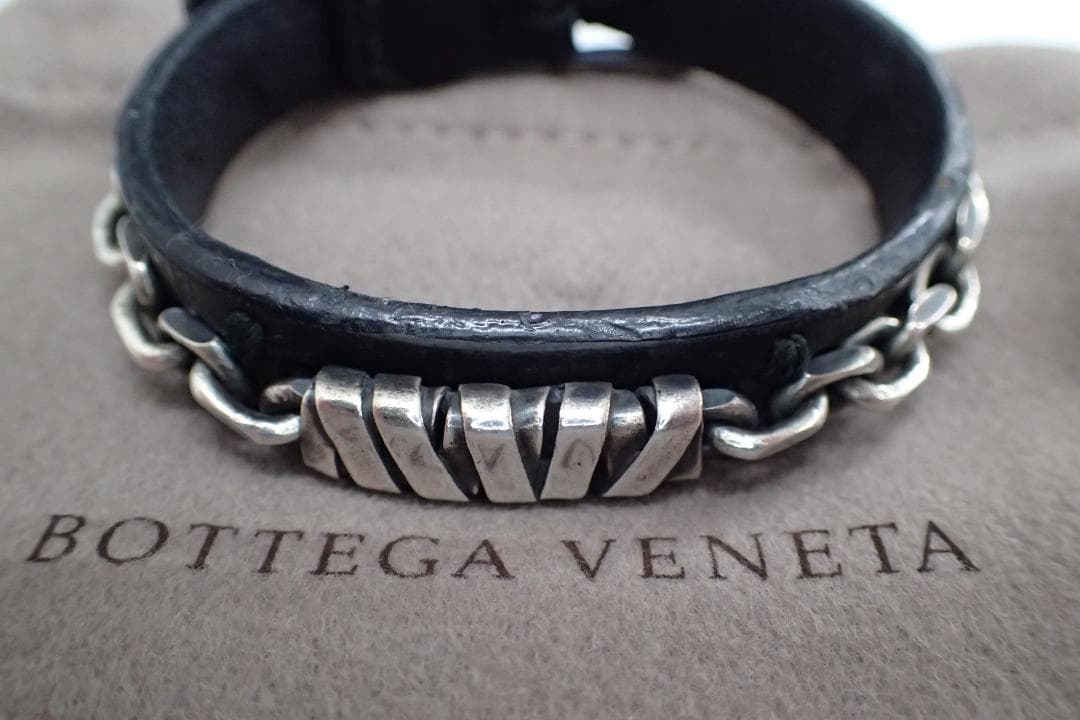 ボッテガヴェネタ Ag925 シルバー925 レザー ブレスレット