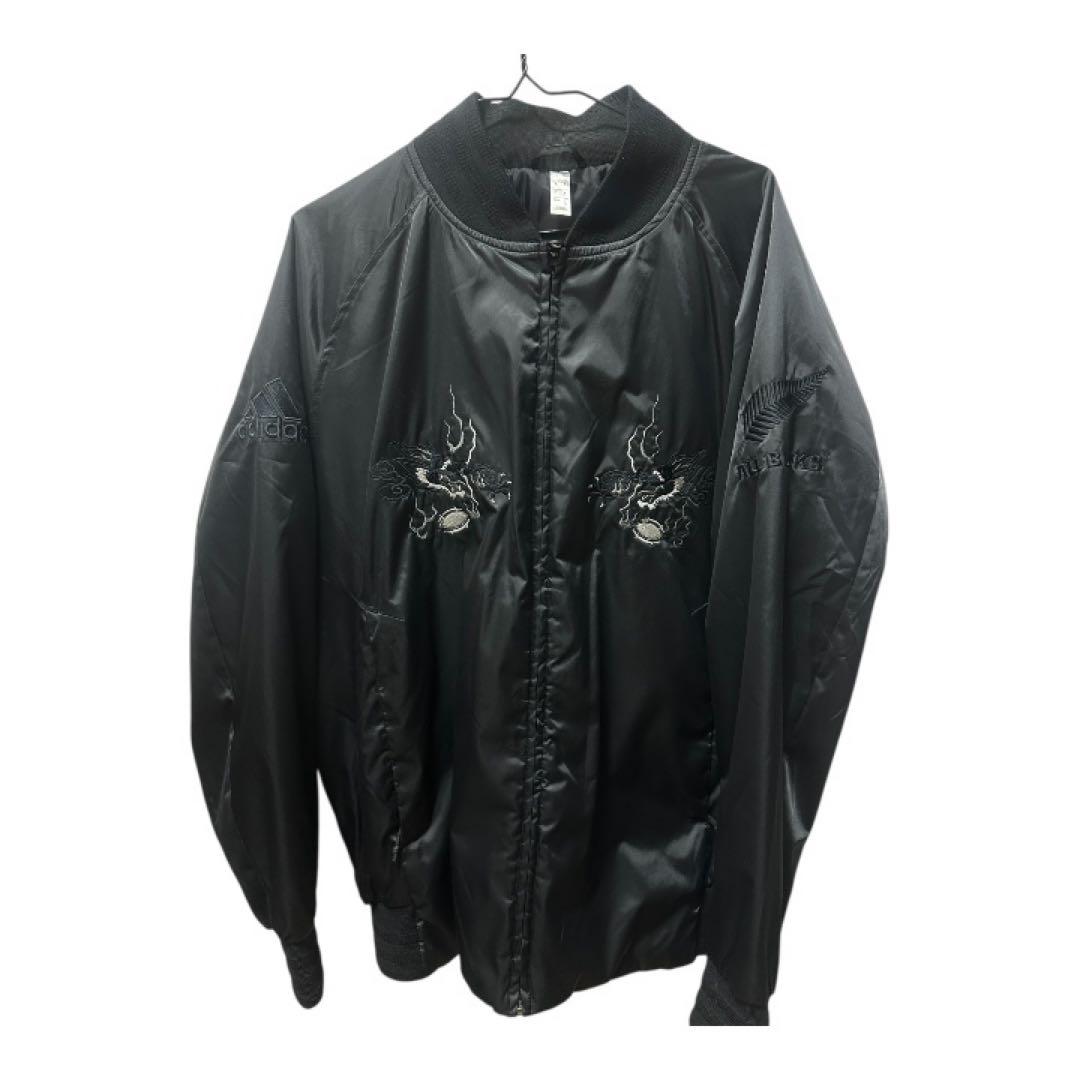 【希少】adidas × ALL BLACKS スカジャン 刺繍 XL相当
