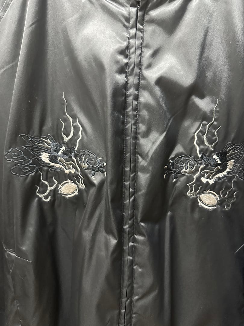 【希少】adidas × ALL BLACKS スカジャン 刺繍 XL相当