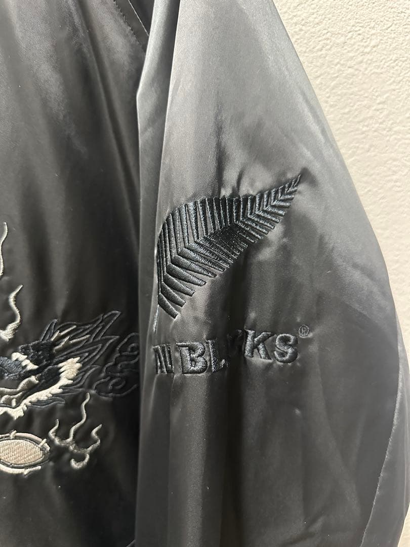 【希少】adidas × ALL BLACKS スカジャン 刺繍 XL相当