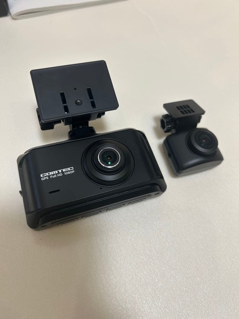 【美品】コムテック ZDR035 ドライブレコーダー 前後カメラ