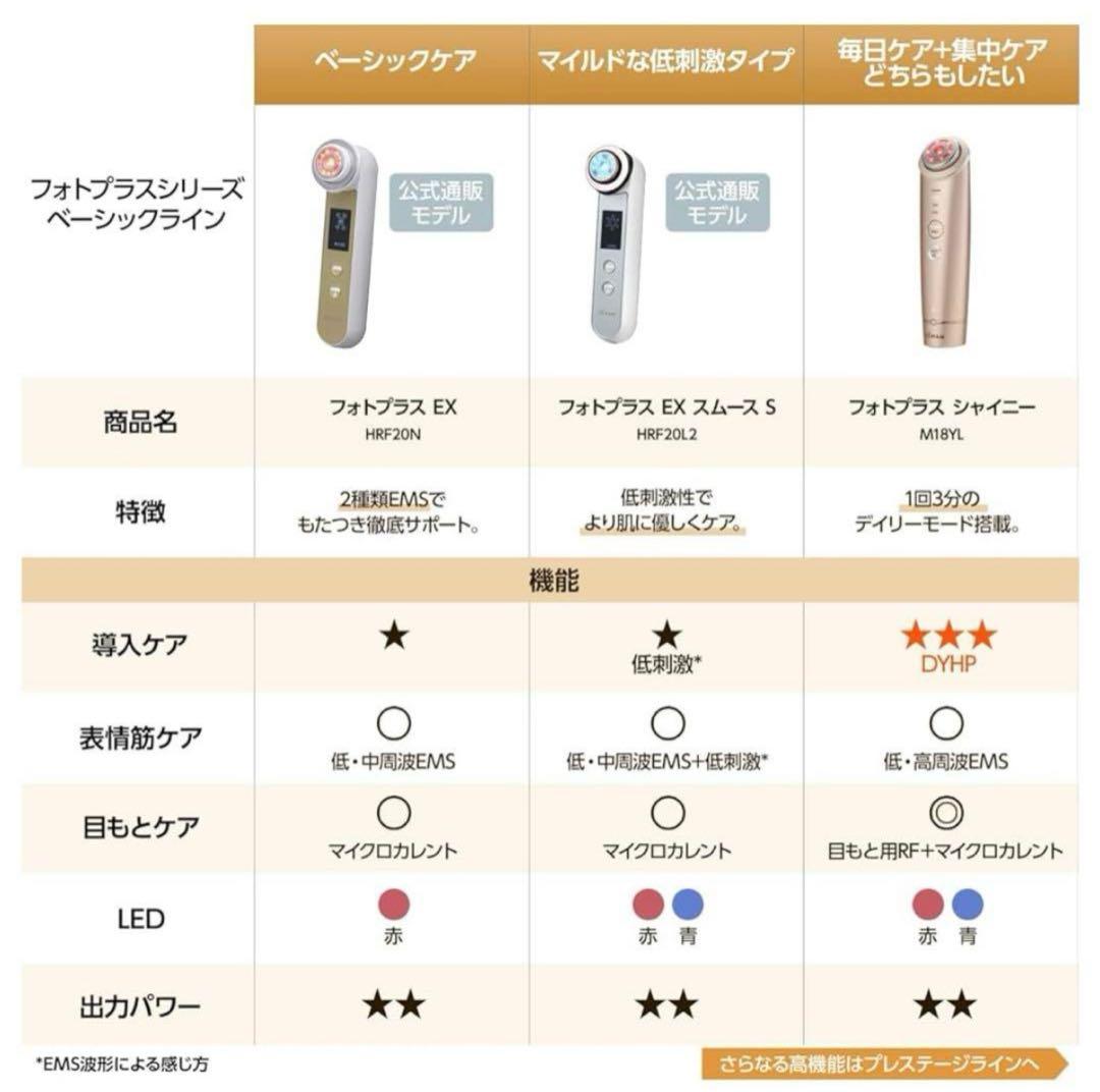 YA-MAN美顔器 フォトプラス EXスムースS 低刺激 敏感肌 HRF20L2