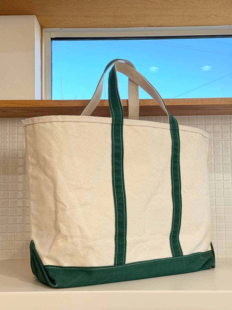 【美品】大人気 エルエルビーン トートバッグ ボートアンドトート L グリーン