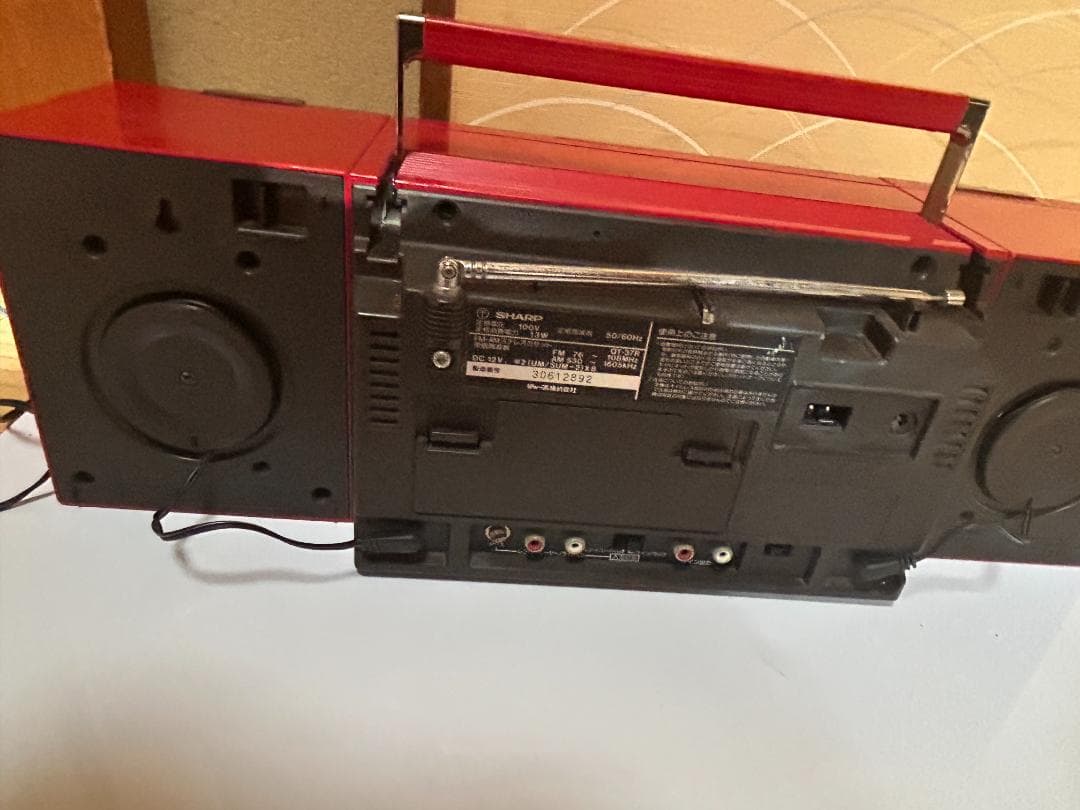 M*D様 希少　当時物　SHARP 　QT-37　 ラジカセ　ジャンク