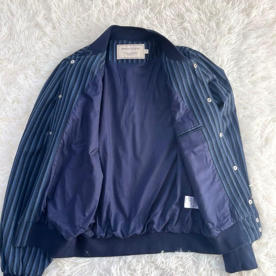 メゾンキツネ STRIPES SEERSUCKER TEDDY サイズM