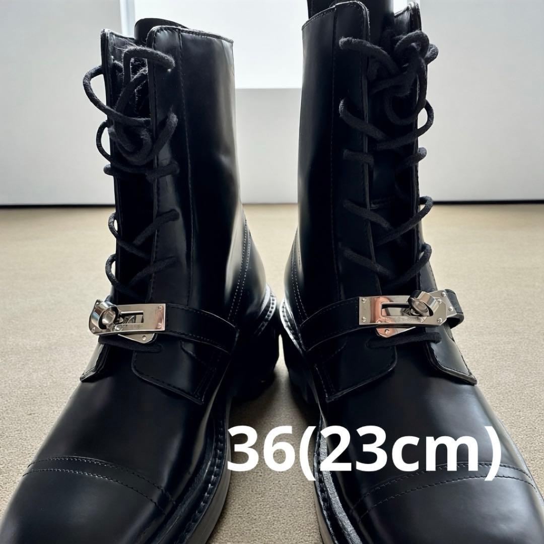 エルメス ショートブーツ ファンク 36(23cm) ケリー シルバー金具