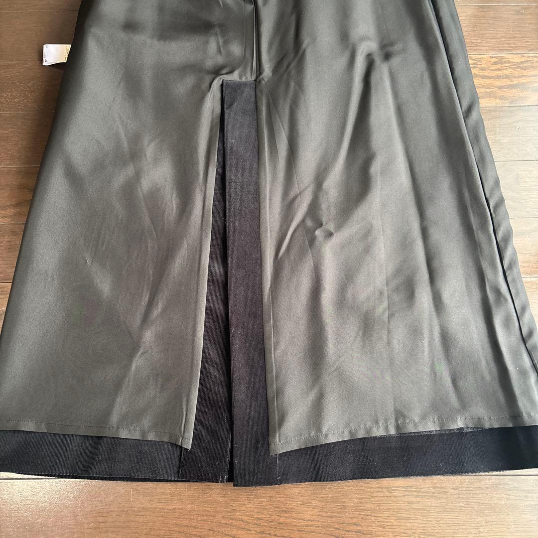 BLAMINK コーデュロイ バックポケット スカート 黒 36