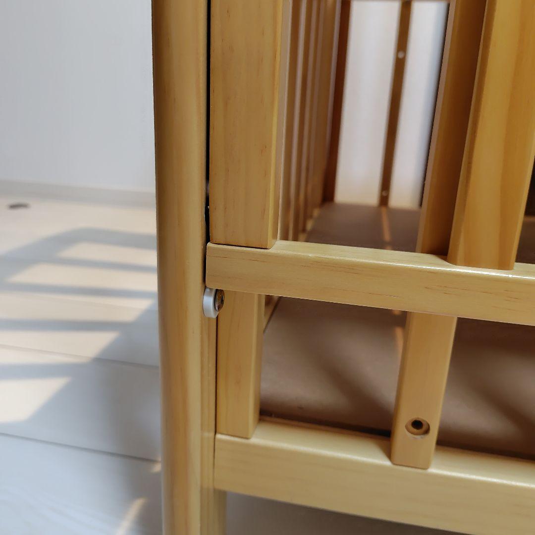 カトージ　木製ベビーベッド 下段収納付き