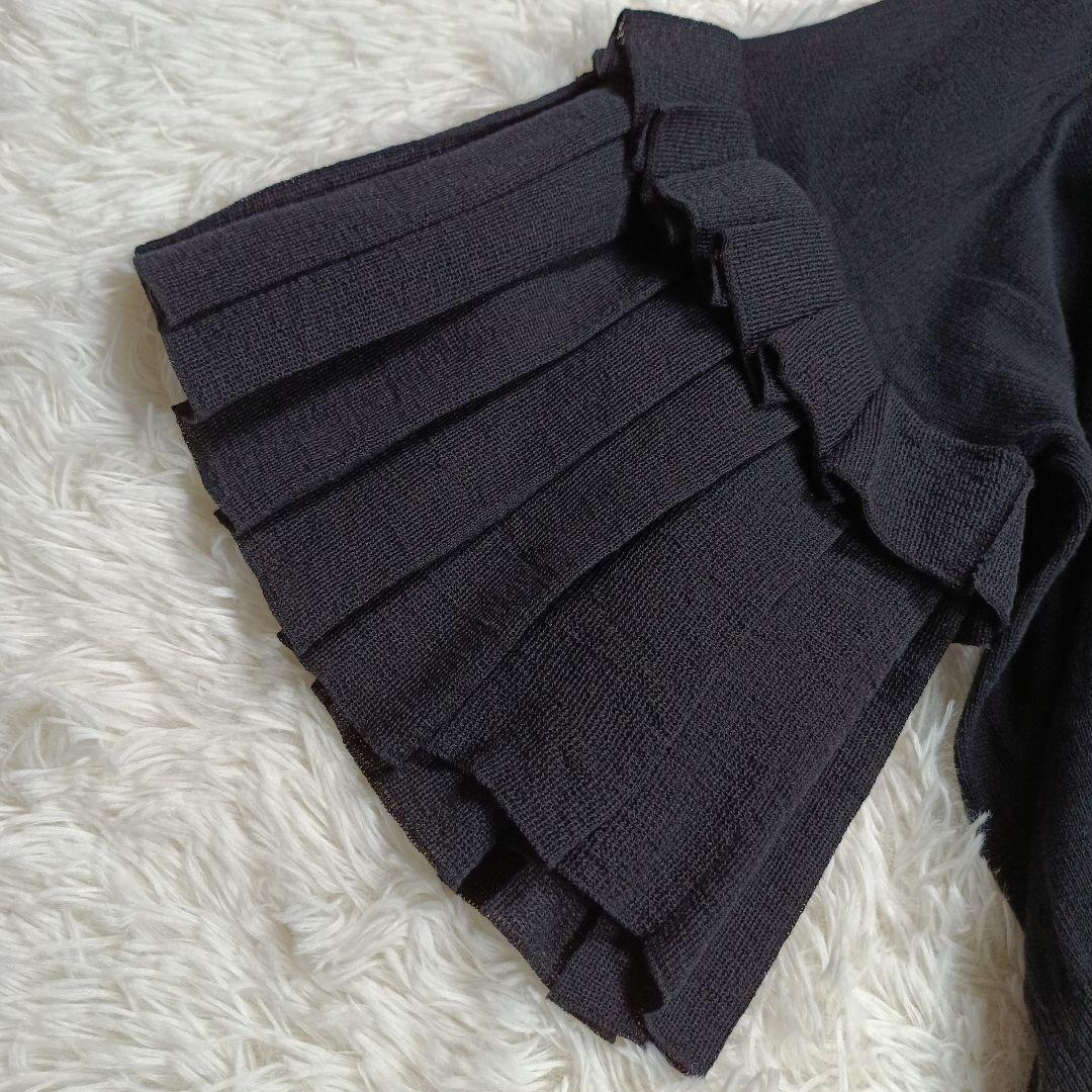 極美品✨ワイズ現行　袖プリーツ　コットンニット カットソー　近年モデル　2