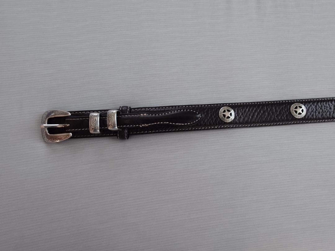 ルナ　バッファローレザー 4ピース スター レンジャーベルト（ブラック）