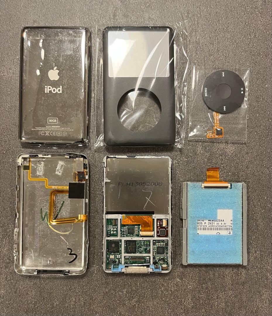 iPod classic 80GB(ジャンク品) + 新品外装・スイッチ