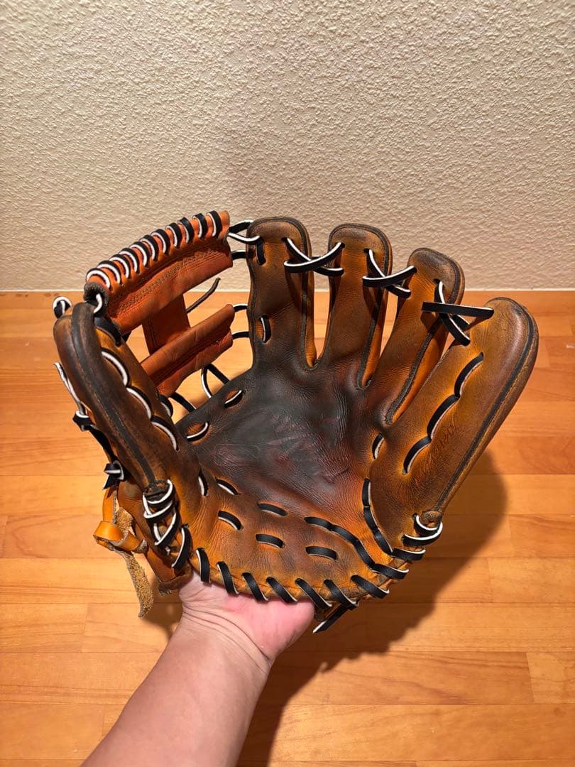【即戦力】ミズノプロ　波賀Japan硬式 内野手用グローブ　全紐交換・メンテ済み