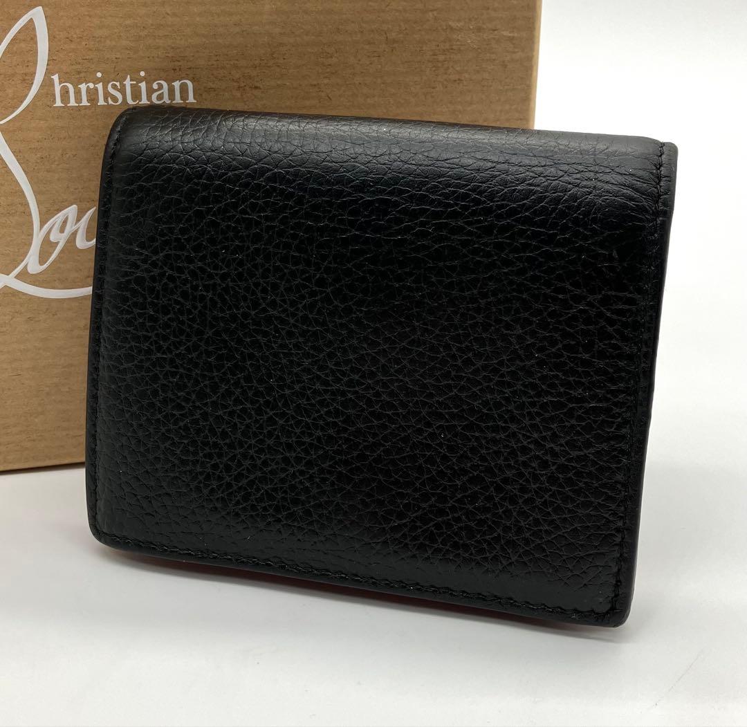 ⭐️ 美品 ルブタン ラバー コンパクトウォレット 二つ折り財布 レッド 鑑定済