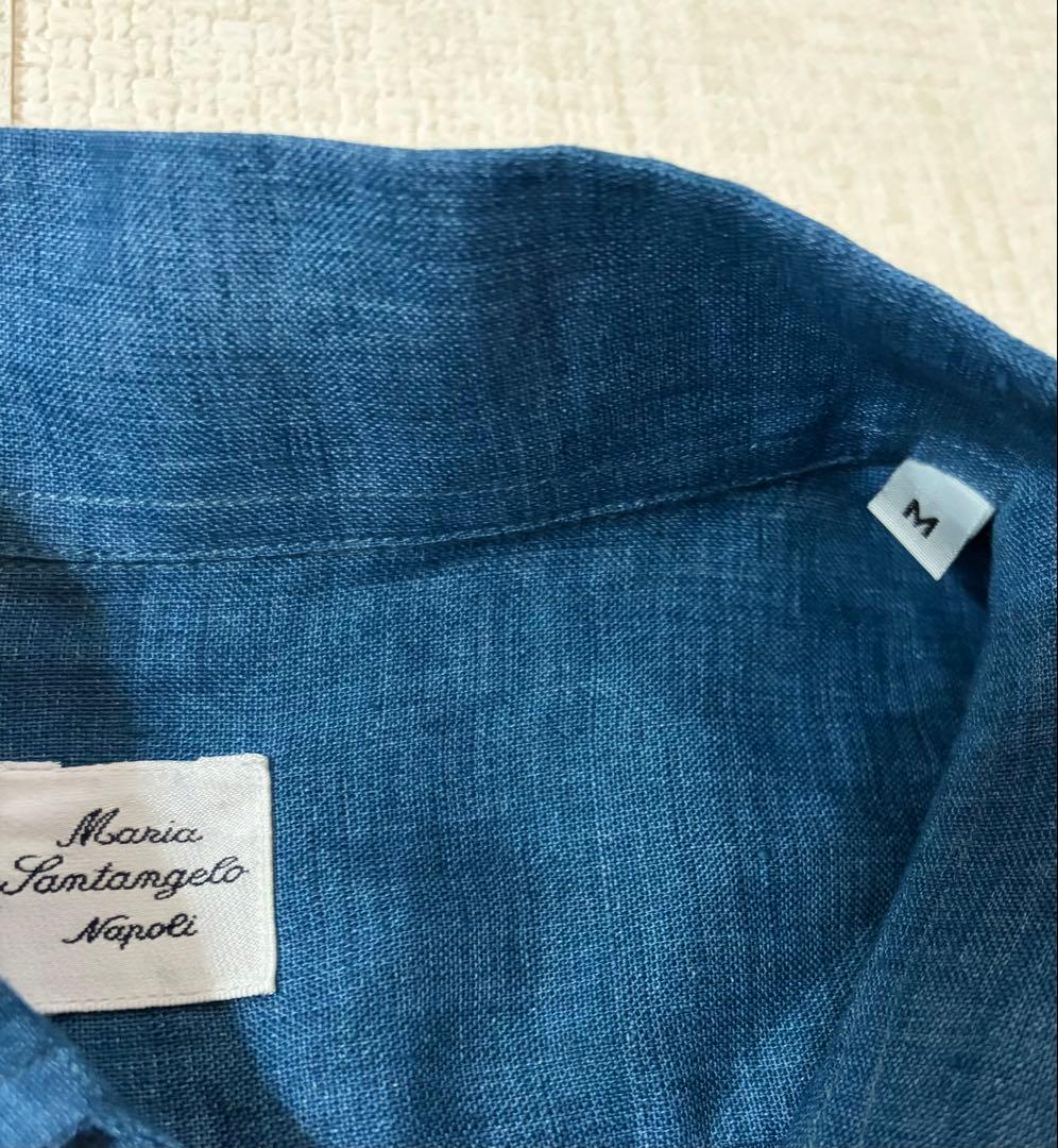 超美品MARIA SANTANGELOリネン100%プルオーバーシャツ イタリア