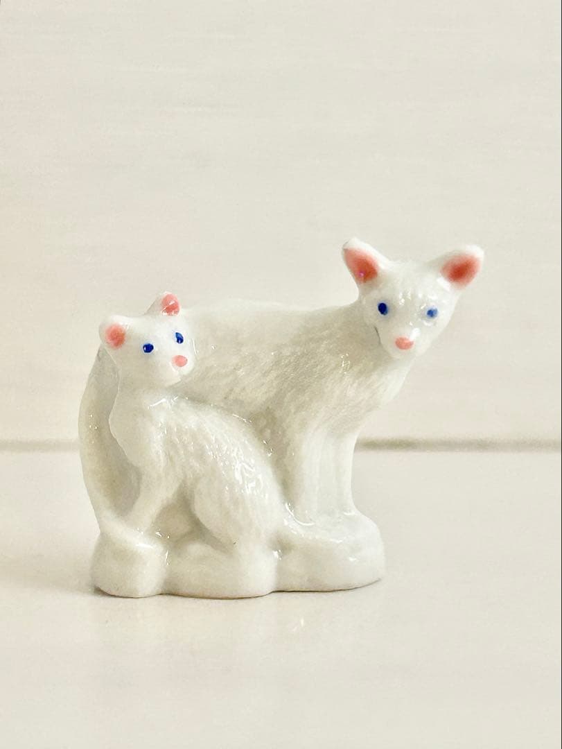 【希少】アトラス　猫のフェーブセット　ネコ　フェーヴ　フランス製陶器