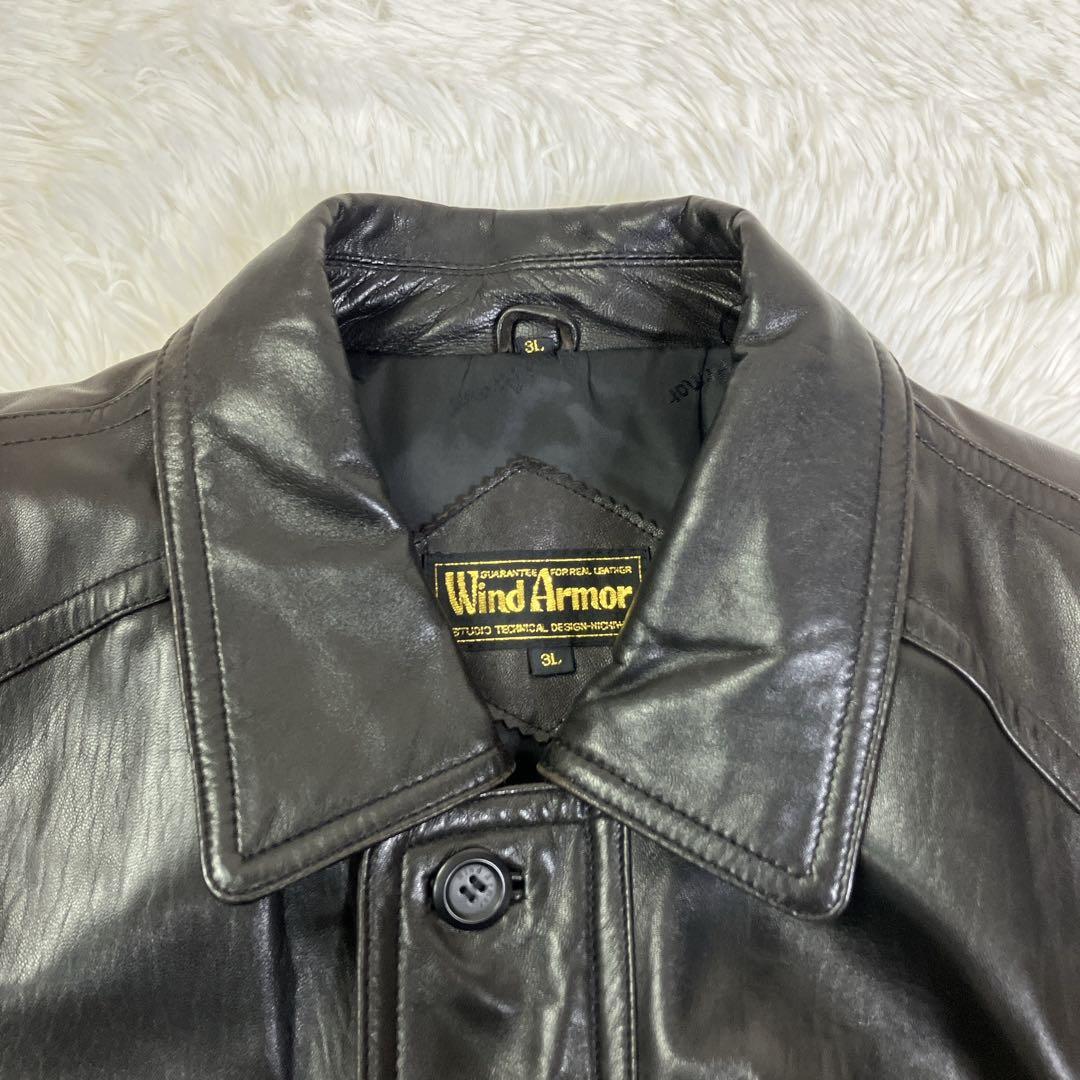 WIND ARMORウインドアーマー　レザージャケット　ラムレザー　羊革　3L
