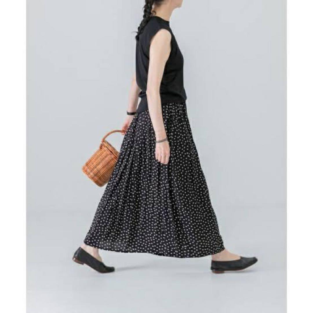 かぐれ（kagure）美品！ドットギャザースカート ブラック