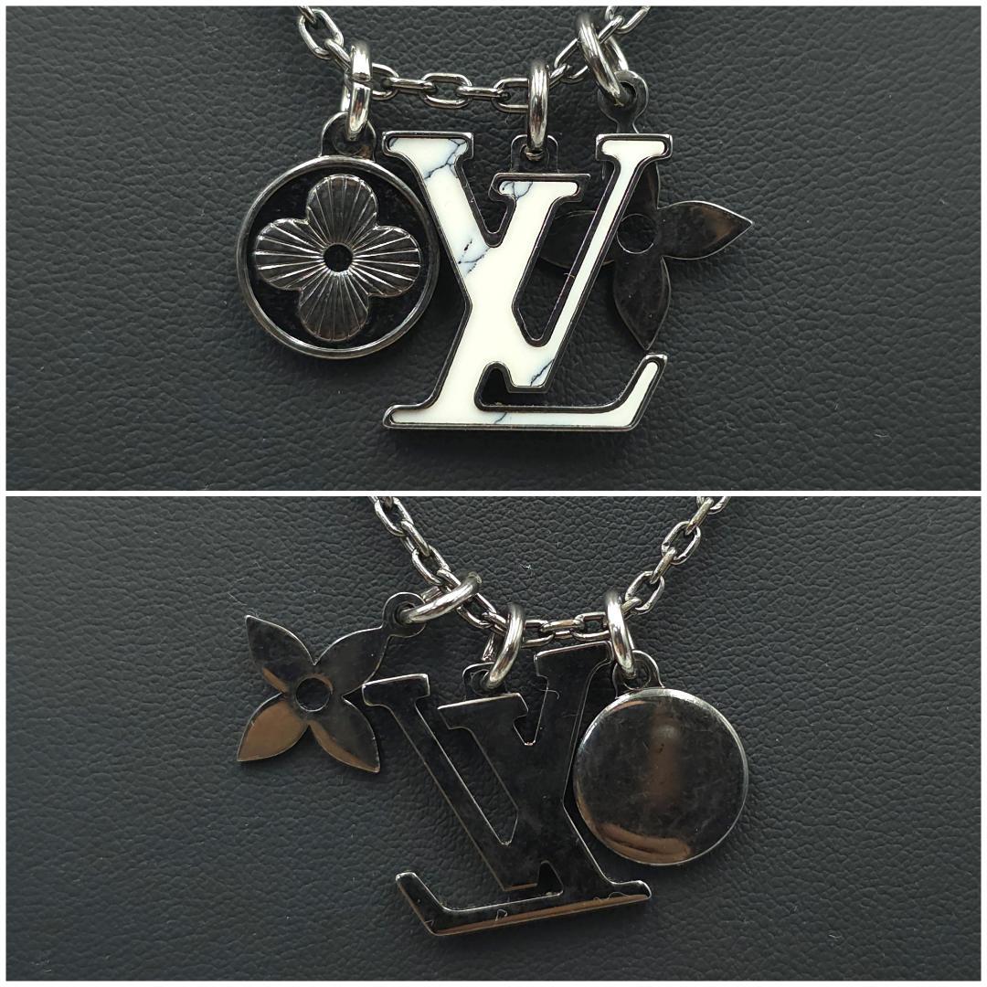 ルイヴィトン LVイニシャル フラワーモチーフ ネックレス メンズ エクリプス