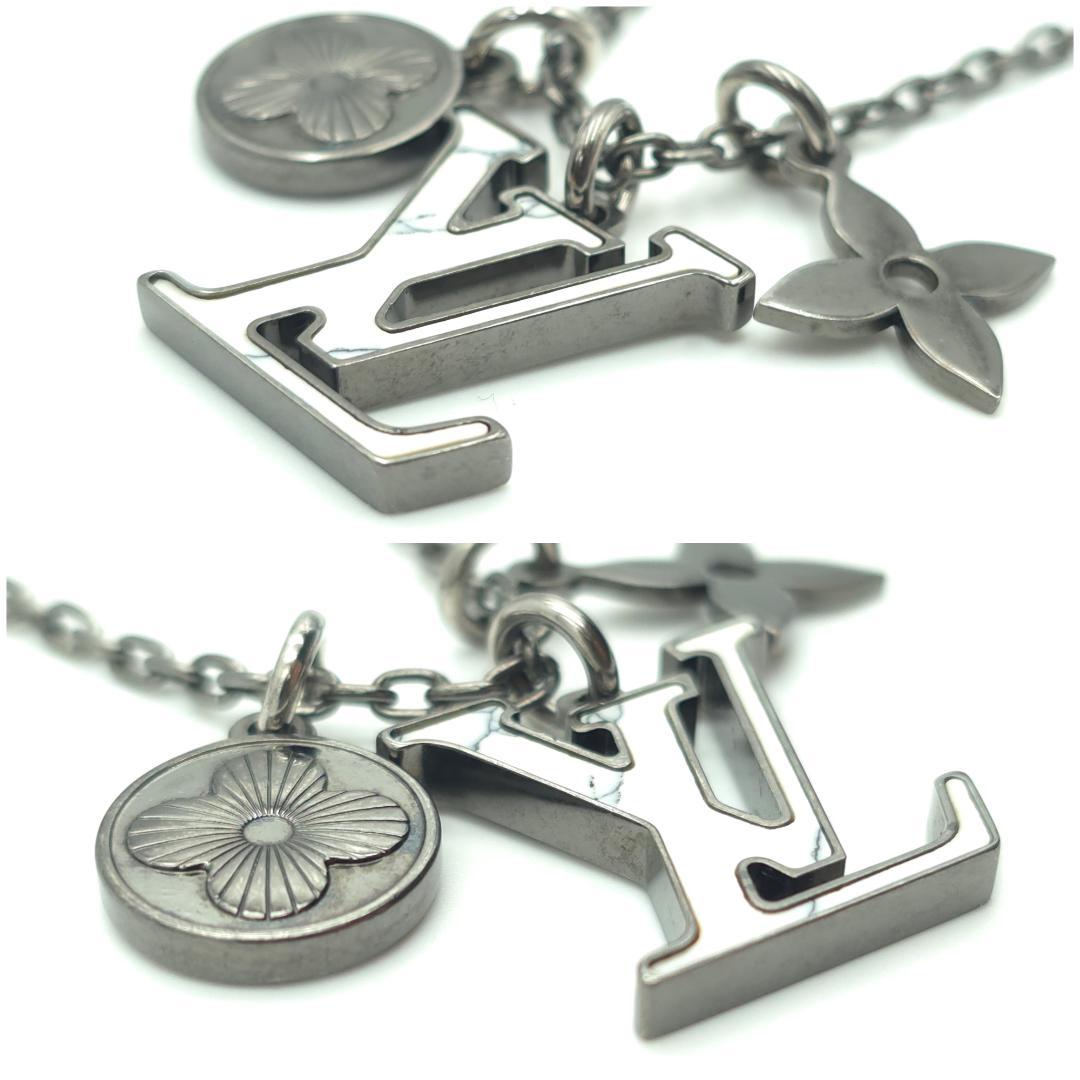 ルイヴィトン LVイニシャル フラワーモチーフ ネックレス メンズ エクリプス