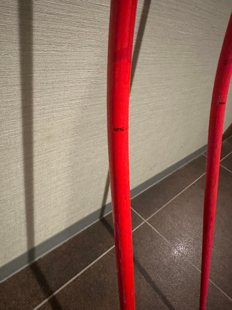 LEKI スキー ストック 125 赤黒黄