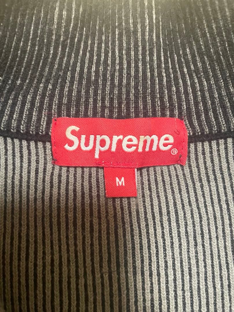 Supreme 22aw 2トーン ストライプ ジップアップ　ニット セーター