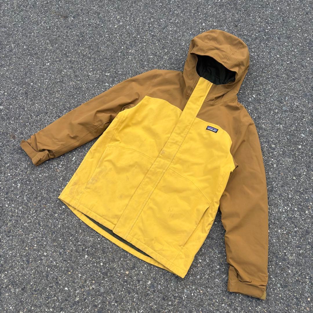 Patagoniaパタゴニア　マウンテンパーカー イエロー/ブラウン サイズXL