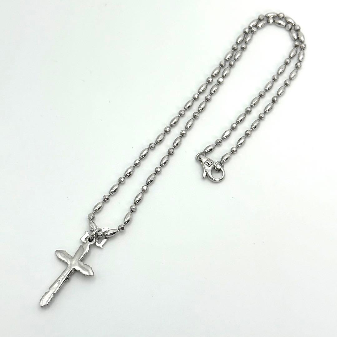 美品✨DOLCE&GABBANA ネックレス ロザリオ クロス シルバー925