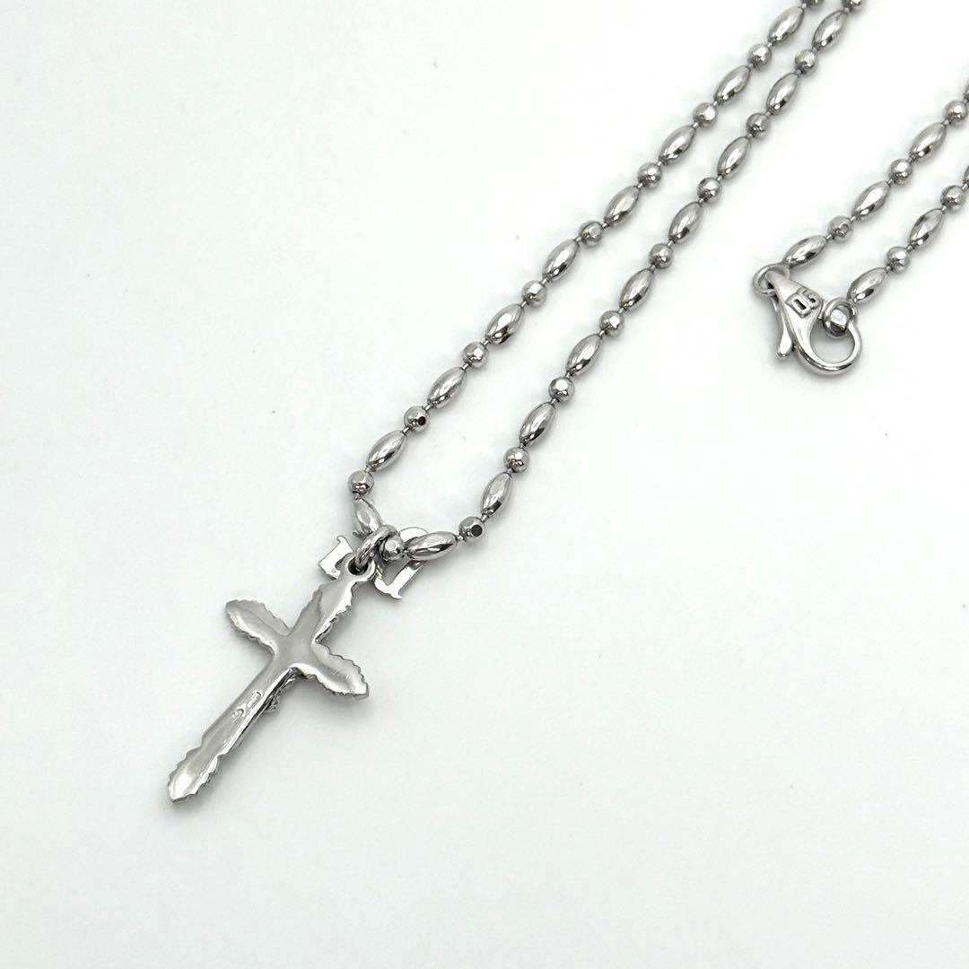 美品✨DOLCE&GABBANA ネックレス ロザリオ クロス シルバー925