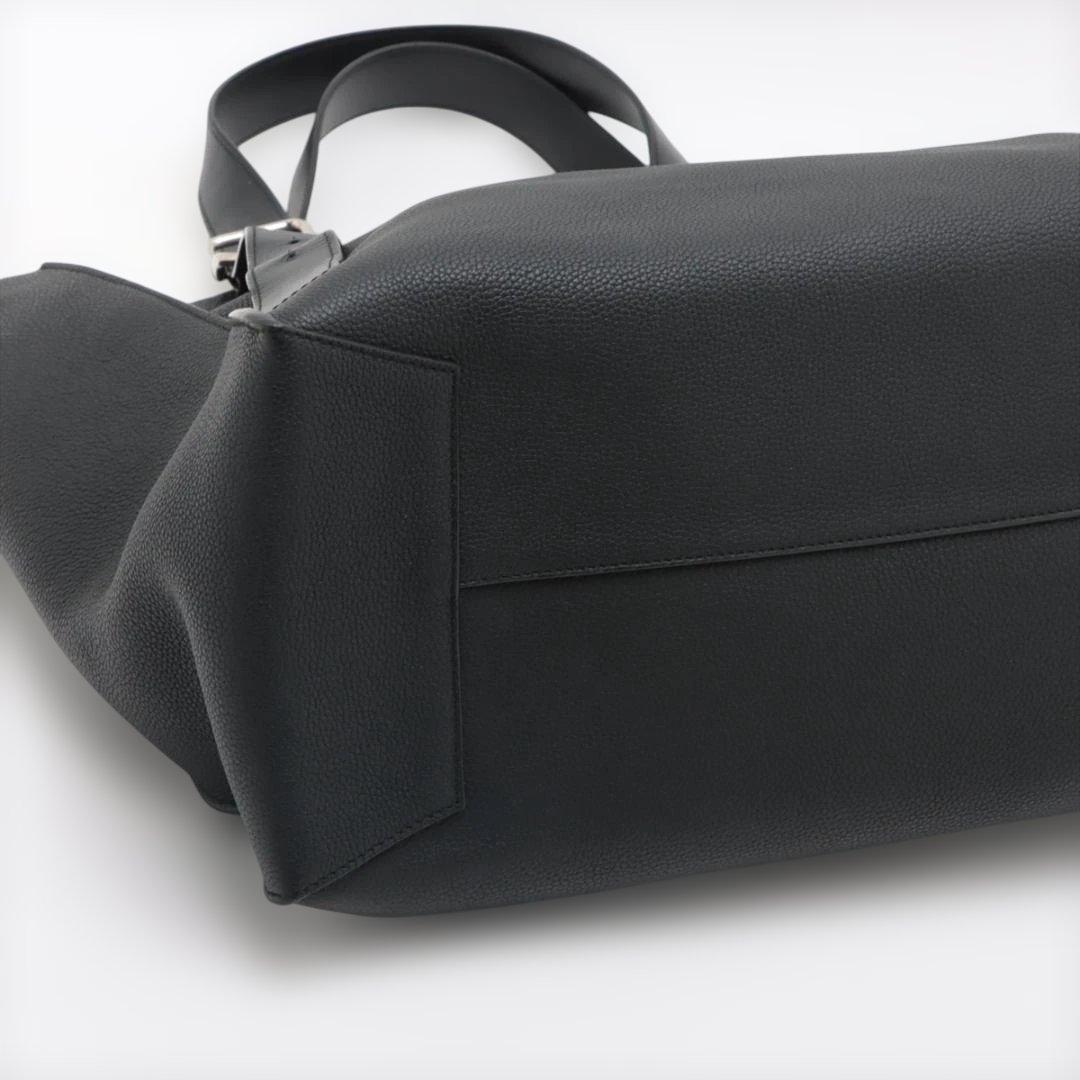 ロエベ アナグラム バックルトート レザー トートバッグ ブラック