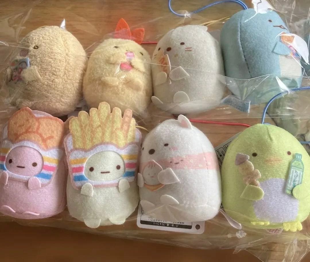 すみっコぐらし　たぴおかコンビニちびマスコット　ばんざいゴム紐マスコット