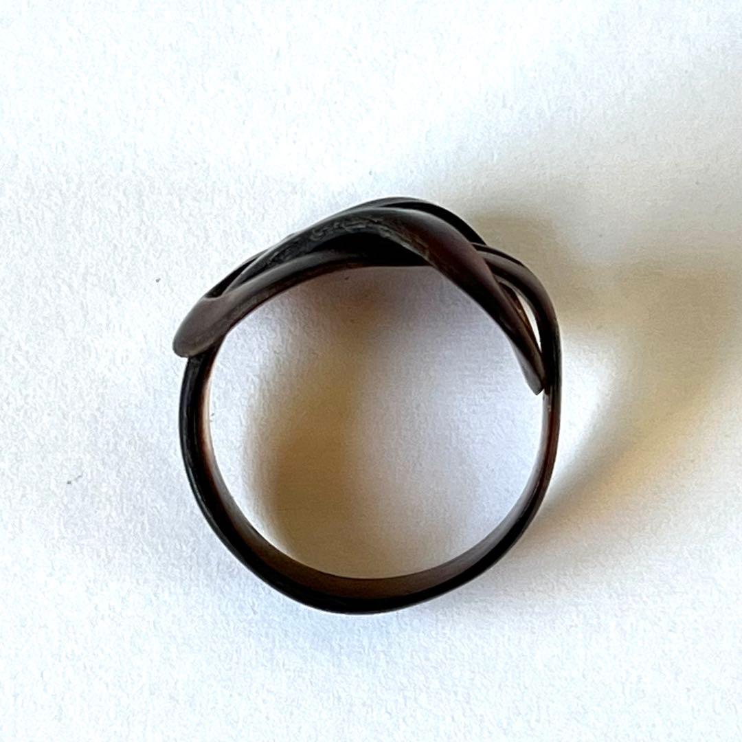 本鼈甲 茨布甲 デザインリング 指輪 べっ甲 バラフ