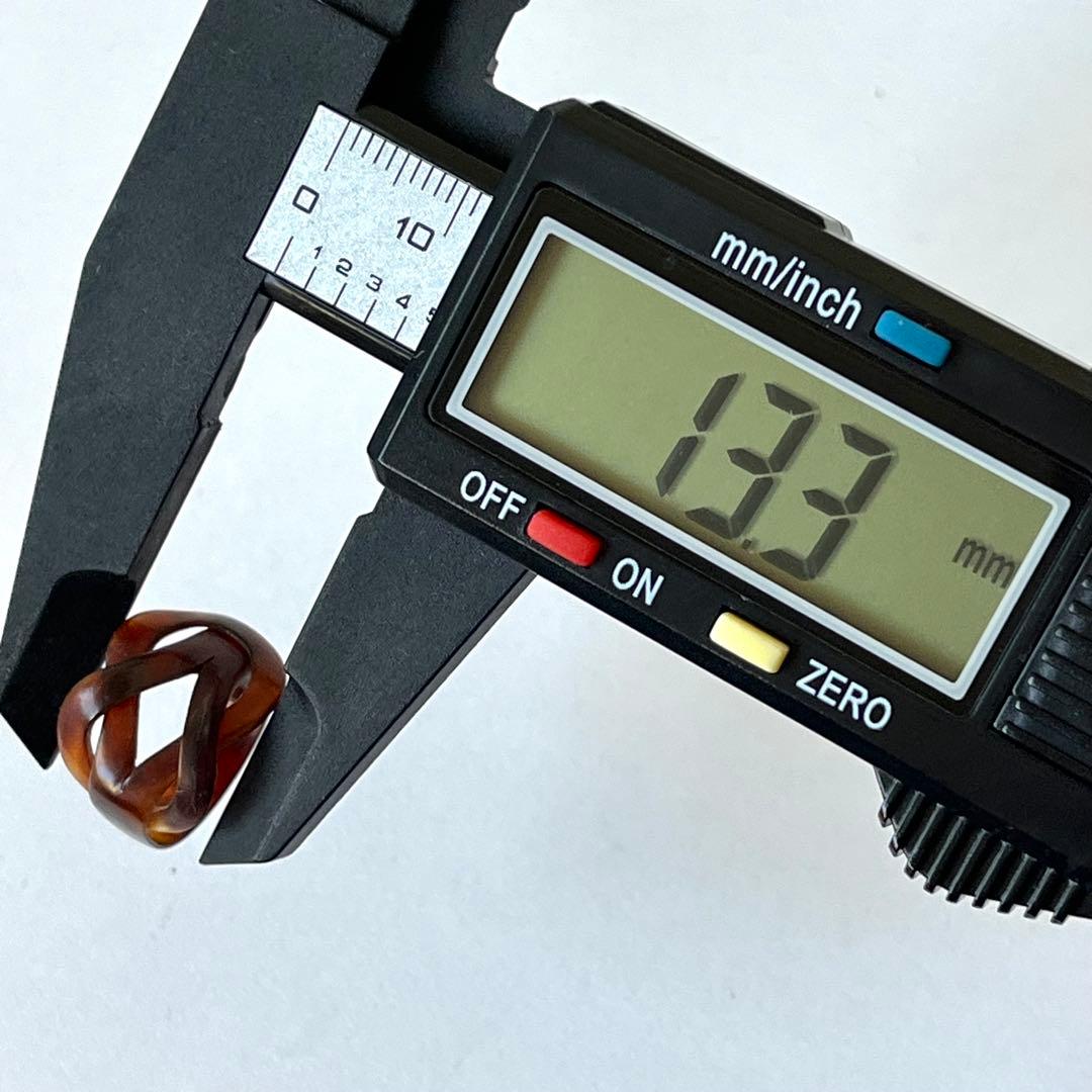 本鼈甲 茨布甲 デザインリング 指輪 べっ甲 バラフ