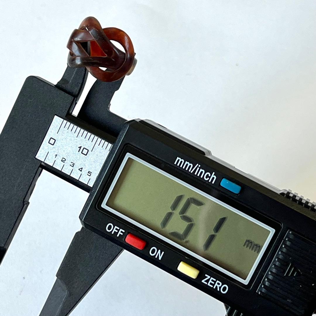 本鼈甲 茨布甲 デザインリング 指輪 べっ甲 バラフ